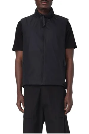 C.P. Company Jassen, Heren, Zwart, M, Zwarte Gilet Lichtgewicht Goggle