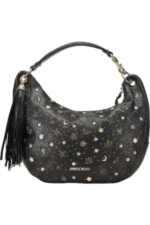 Jimmy Choo Pre-owned, Dames, Zwart, ONE Size, Leer, Tweedehands leren handtassen