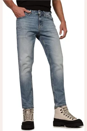 Tommy Hilfiger Jeans, Heren, Blauw, W30 L32, Katoen, Logo Detail Slim Fit Jeans