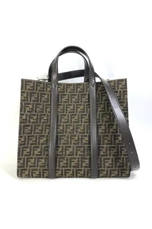 Fendi Pre-owned, Dames, Bruin, ONE Size, Katoen, Pre-owned Cotton fendi-bags