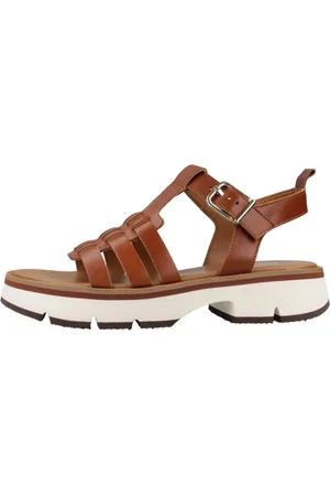 Alpe Schoenen, Dames, Bruin, 38 EU, Platte Sandalen met Bandjes