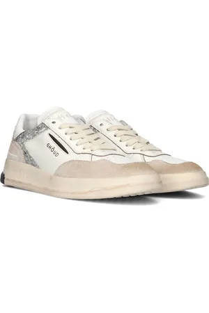Ghoud Schoenen, Dames, Grijs, 41 EU, Leer, Lage Dames Sneakers Grijs
