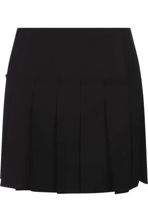 Alexander McQueen Rokken, Dames, Zwart, S, Zwarte Kilt Style Geplooide Mini Rok