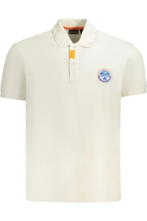 Napapijri Tops, Heren, Wit, XL, Katoen, Witte Katoenen Heren Polo Shirt