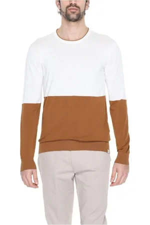 Liu Jo Tops, Heren, , M, Katoen, Crème Katoenen Jersey T-Shirt