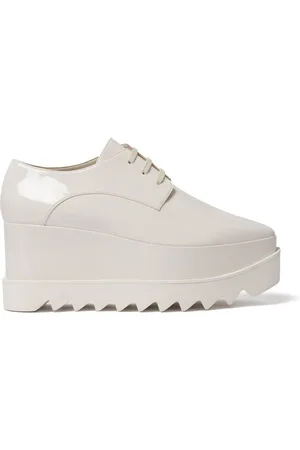 Stella McCartney Schoenen, Dames, Wit, 38 1/2 EU, Elyse Monochrome Platforms