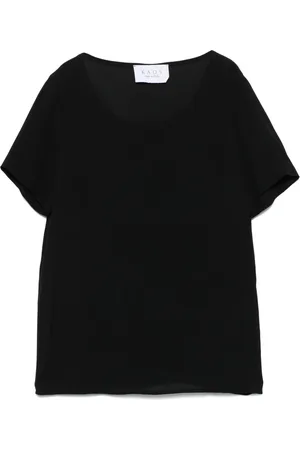 Kaos Tops, Dames, Zwart, 2Xl, Crepe Blouse Rp 1Or 011