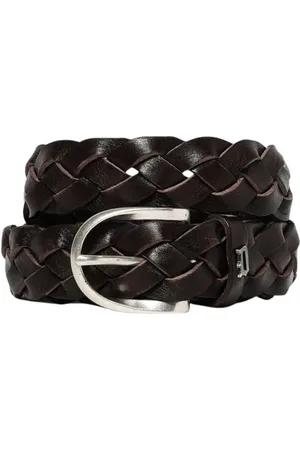 Dondup Accessoires, Heren, Bruin, 90 CM, Stijlvolle leren riem met gespdetail