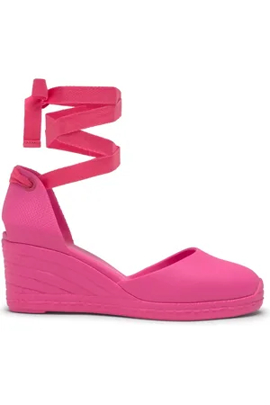 Castaner Schoenen, Dames, Roze, 39 EU, Katoen, Alpargata MET 7 CM Sleehak