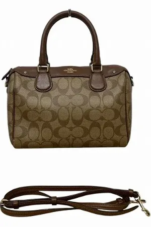 Coach Pre-owned, Dames, , ONE Size, Leer, Tweedehands Canvas handtassen