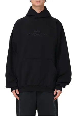 Balenciaga Sweatshirts & Hoodies, Heren, Zwart, S, Logo Print Sweatshirt