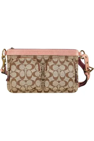 Coach Pre-owned, Dames, Bruin, ONE Size, Pre-owned Canvas crossbody-bags