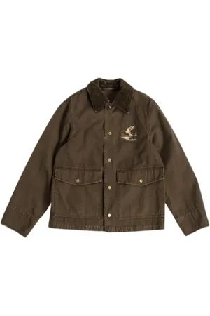 Burberry Jassen, Heren, Groen, S, Katoen, Bruine Utility Hunter Jas