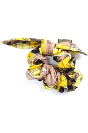 Fendi Pre-owned, Dames, Geel, ONE Size, Pre-owned Fabric hair-accessories