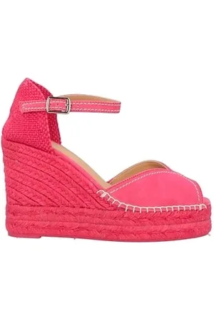 Castaner Schoenen, Dames, Roze, 36 EU, Klassieke Espadrille Sleehak Sandalen