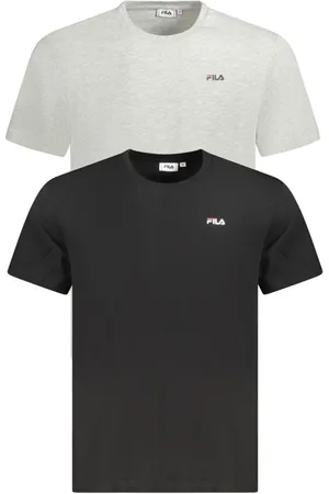 Fila Tops, Heren, Veelkleurig, S, Katoen, Zwart Katoenen Heren T-Shirt