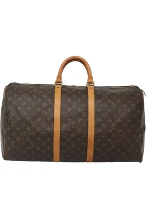 LOUIS VUITTON Pre-owned, Dames, Bruin, ONE Size, Leer, Tweedehands Canvas Louis Vuitton tassen