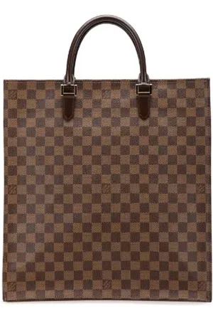 LOUIS VUITTON Pre-owned, Heren, Bruin, ONE Size, Leer, Pre-owned Canvas totes
