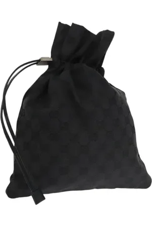 Gucci Pre-owned, Dames, Zwart, ONE Size, Leer, Pre-owned Canvas pouches