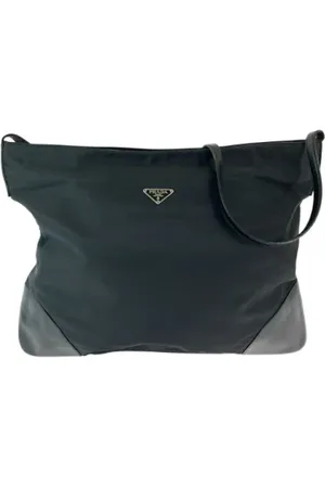 Prada Pre-owned, Heren, Zwart, ONE Size, Pre-owned Canvas crossbody-bags