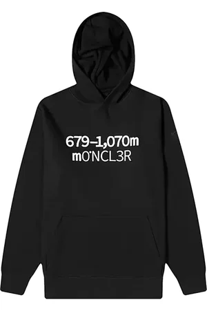 Moncler Sweatshirts & Hoodies, Heren, Zwart, M, Katoen, Stijlvolle Sweatshirt voor Mannen