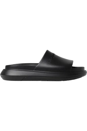 Emporio Armani Schoenen, Heren, Zwart, 43 EU, Zwarte Herensandalen Stijlvol Comfort
