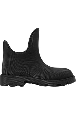 Burberry Schoenen, Dames, Zwart, 36 EU, Zwarte Textuur Enkellaarzen