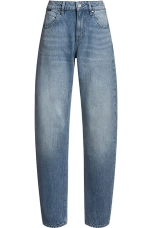 HUGO BOSS Jeans, Dames, Blauw, W30, Katoen, Hoge taille Lichtblauwe Jeans
