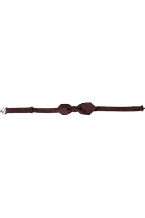 Dolce & Gabbana Accessoires, Heren, Rood, ONE Size, Bordeaux Zijden Vlinderdas Elegant Stijl