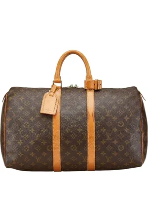 LOUIS VUITTON Pre-owned, unisex, Bruin, ONE Size, Leer, Pre-owned Canvas travel-bags