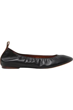 Lanvin Schoenen, Dames, Zwart, 36 EU, Leer, Elegante zwarte balletflats voor vrouwen
