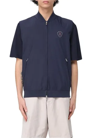 Brunello Cucinelli Jassen, Heren, Blauw, S, Navy Crew Neck Sweatshirt