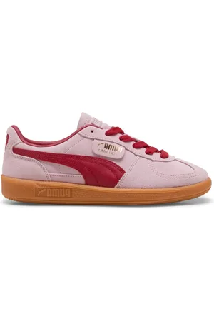 PUMA Schoenen, Dames, Roze, 36 EU, Leer, Roze Palermo Sneaker Retro Modern Ontwerp