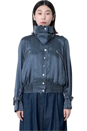 DRIES VAN NOTEN Jassen, Dames, Zwart, L, Satijn, Satin Bomberjack