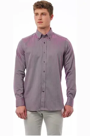 BAGUTTA Overhemden, Heren, Veelkleurig, 2Xl, Katoen, Bordeaux Katoenen Heren Overhemd