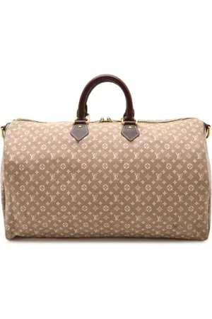 LOUIS VUITTON Pre-owned, unisex, Bruin, ONE Size, Leer, Pre-owned Canvas travel-bags