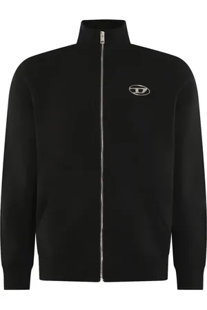 Diesel Sweatshirts & Hoodies, Heren, Zwart, L, Zwart ritsjack