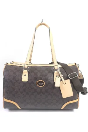 Coach Pre-owned, Heren, Bruin, ONE Size, Tweedehands leren handtassen