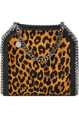 Stella McCartney Tassen, Dames, Veelkleurig, ONE Size, Katoen, Mini Handtas met Dierenprint en Band