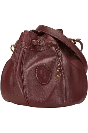 Cartier Pre-owned, Dames, Bruin, ONE Size, Leer, Pre-owned Leather crossbody-bags