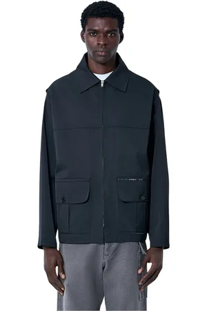 Marni Jassen, Heren, Zwart, L, Katoen, Waterafstotende Taffeta Jas