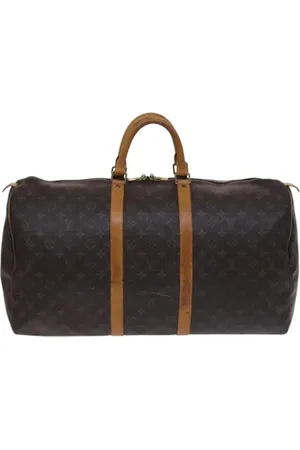 LOUIS VUITTON Pre-owned, Dames, Bruin, ONE Size, Leer, Tweedehands Canvas Louis Vuitton tassen