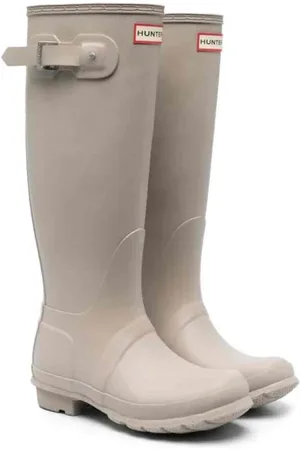 Hunter Schoenen, Dames, Grijs, 37 EU, Klassieke hoge zwarte regenlaarzen
