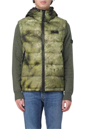 Peuterey Jassen, Heren, Groen, L, Nylon, Groene Gevoerde Vest met Capuchon