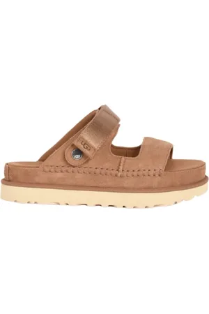 UGG Schoenen, Dames, Bruin, 41 EU, Polyester, Gouden Star Glide Sandalen