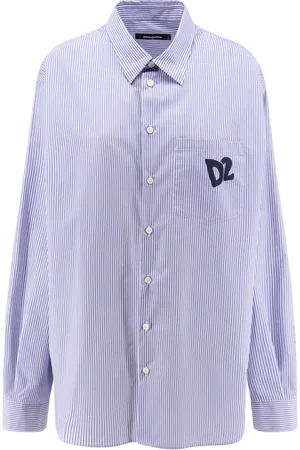Dsquared2 Blouses & Shirts, Dames, Blauw, 2Xs, Katoen, Lichtblauw overhemd met lange mouwen