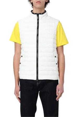 Peuterey Jassen, Heren, Wit, L, Polyester, Gewatteerde Puffer Vest voor Mannen