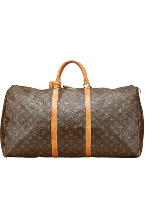 LOUIS VUITTON Pre-owned, unisex, Bruin, ONE Size, Leer, Pre-owned Canvas travel-bags