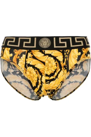 VERSACE Ondergoed, Heren, Geel, 3Xl, Katoen, Barocco Print Ondergoed