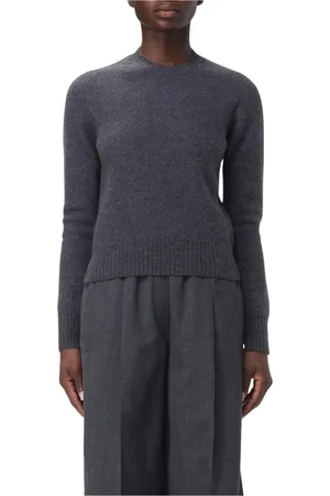 Jil Sander Truien, Dames, Grijs, S, Kasjmier, Luxe Crew Neck Sweater